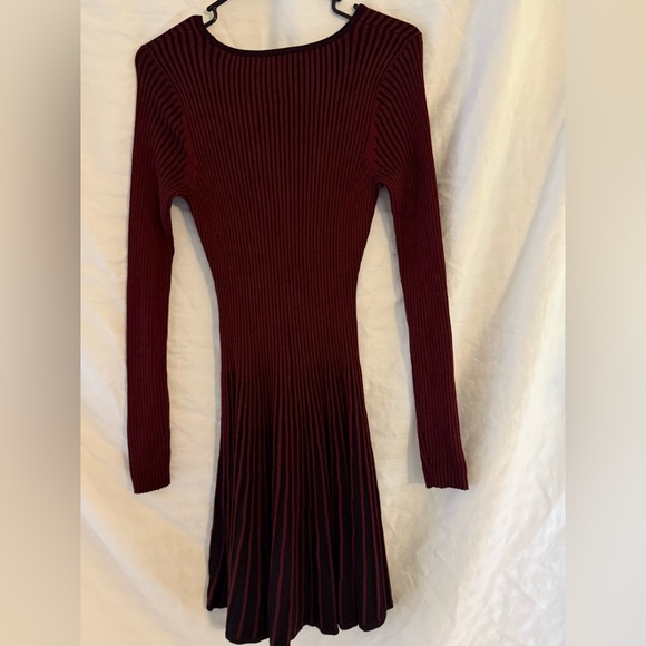 Express Fit & Flare Sweater Dress – Deep Burgundy – Size Small - Picture 3 of 3